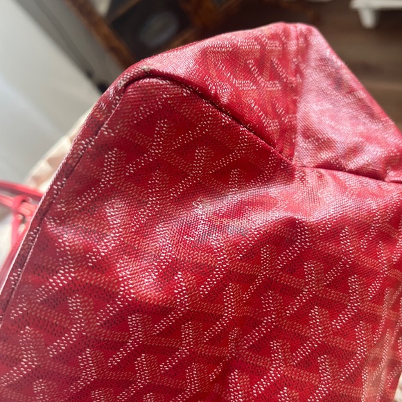 Goyard Large Tote Red Designer Tote Bag - Picture 8 of 16